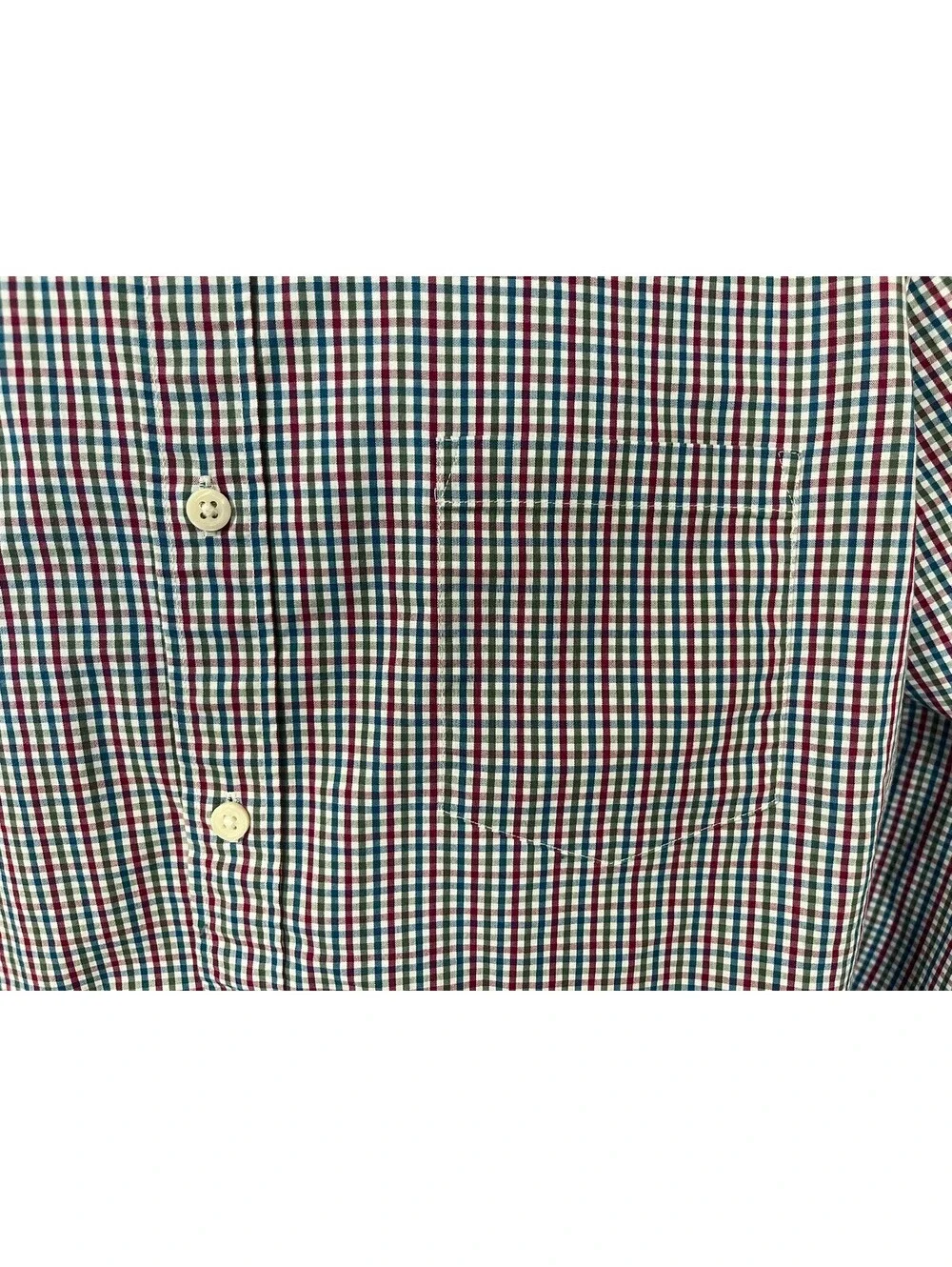 J.Crew Men's Blue Green Fuchsia Performance Slim Fit Untucked Shirt XL